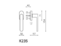 Maniglia per finestra DK Radial movimento 4 scatti metallo Q7x42mm US-Super Antracite Satinato | Olivari - immagine 2